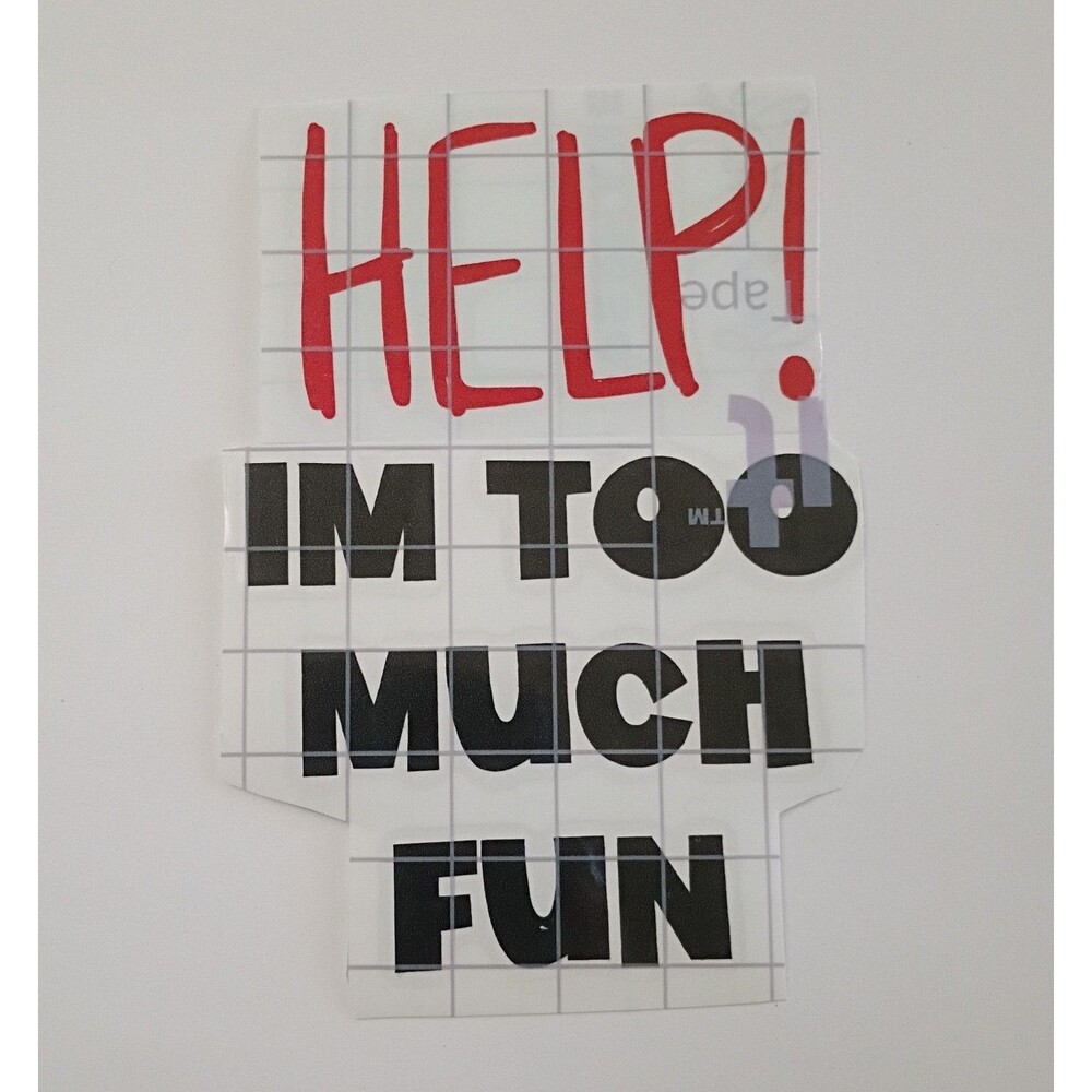 Help Vinyl Decal Funny Quote Sticker Car Window Laptop Decal 4 in 3 in